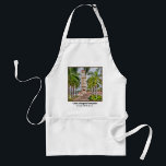 Avental Palmas tropicais de fotos de aquarelas personaliza<br><div class="desc">Personalizado Chef Watercolor Photo Tropical Palms Adult Apron tem a bela foto de Eliza James McBean Clock Tower em Frederiksted,  Rua. Croix US Virgin Islands.  Personalize o avental com suas informações. copyright Denise Bennerson,  fotógrafo</div>