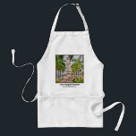 Avental Palmas tropicais de fotos de aquarelas personaliza<br><div class="desc">Personalizado Chef Watercolor Photo Tropical Palms Adult Apron tem a bela foto de Eliza James McBean Clock Tower em Frederiksted,  Rua. Croix US Virgin Islands.  Personalize o avental com suas informações. copyright Denise Bennerson,  fotógrafo</div>