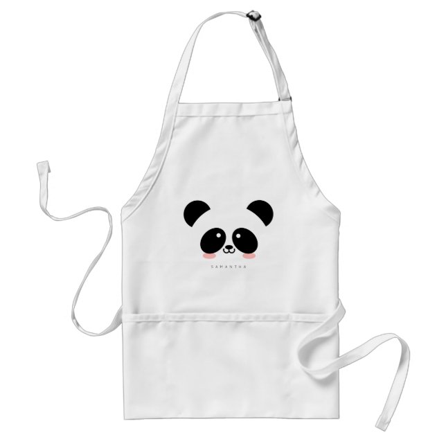 Avental Panda Kawaii| Adicione Seu Nome (Frente)