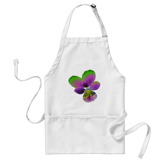 Avental Pansy Apron roxo e verde (Frente)