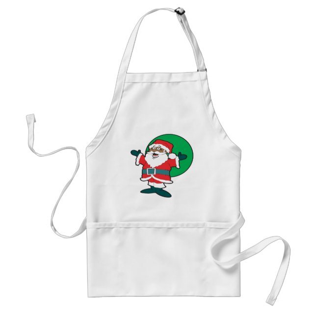 Avental Papai noel preto (Frente)