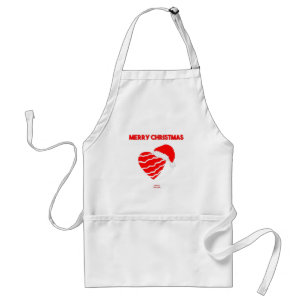 Avental Papais noeis de Natal Heart Apron