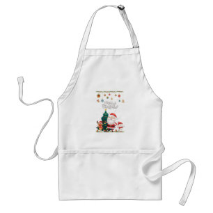 Avental Papais noeis engraçados, Snowman, Reindeer Feliz