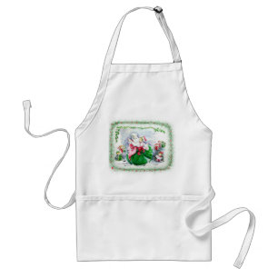Avental Papais noeis Waltzing & Sra. Claus Apron