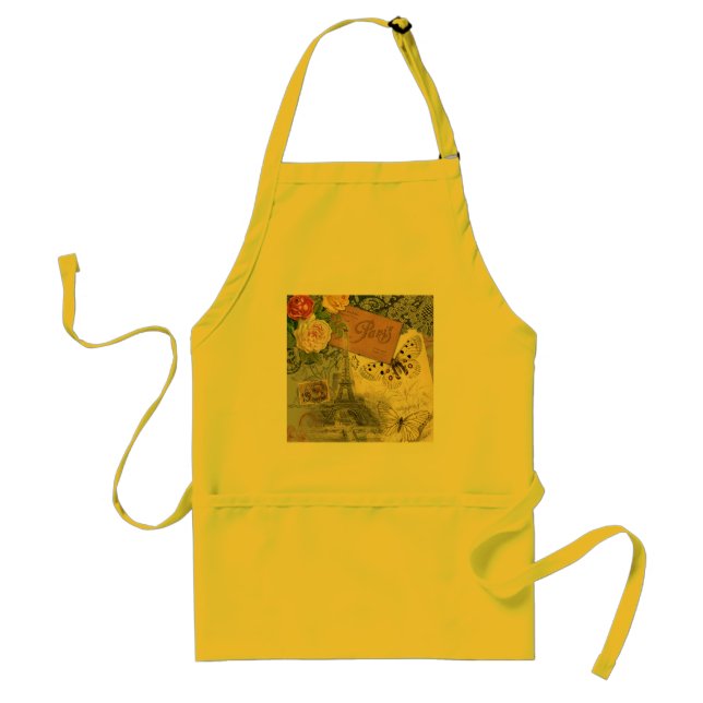 Avental Paris França Antiga Colagem de Trabalho de arte Ei (Frente)