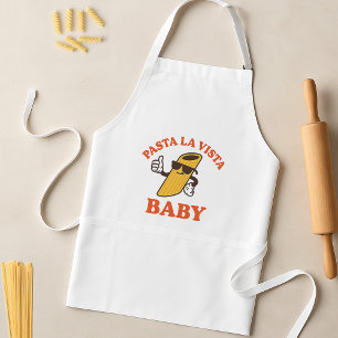 Avental Pasta La Vista Funny Apron   Pun De Cozinha Italia