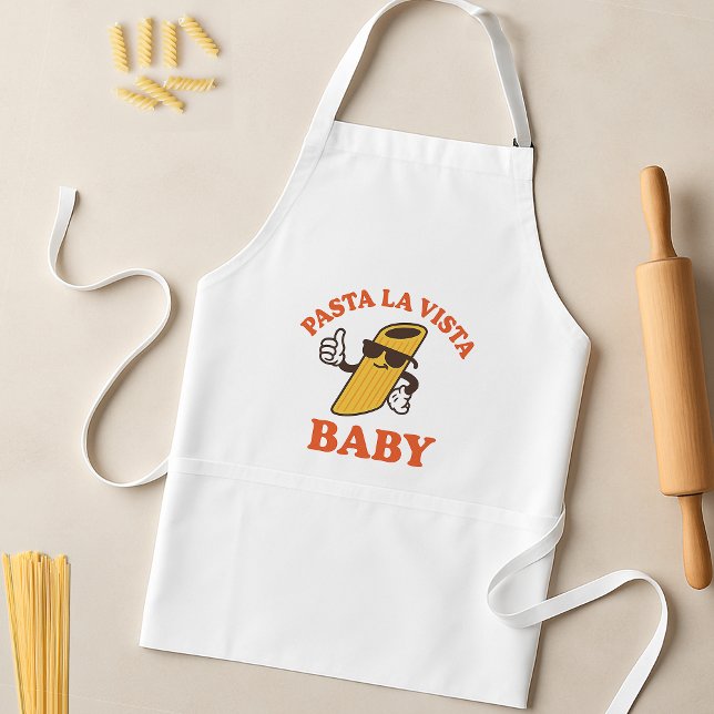 Avental Pasta La Vista Funny Apron | Pun De Cozinha Italia (Criador carregado)