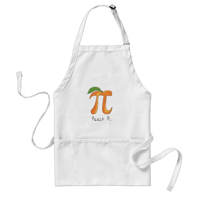 Avental Peach Pi Cute Math Pi Day Pie Bajulando Apron (Frente)