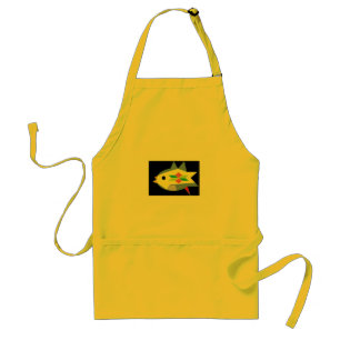 Avental Peixes tropicais - amarelo