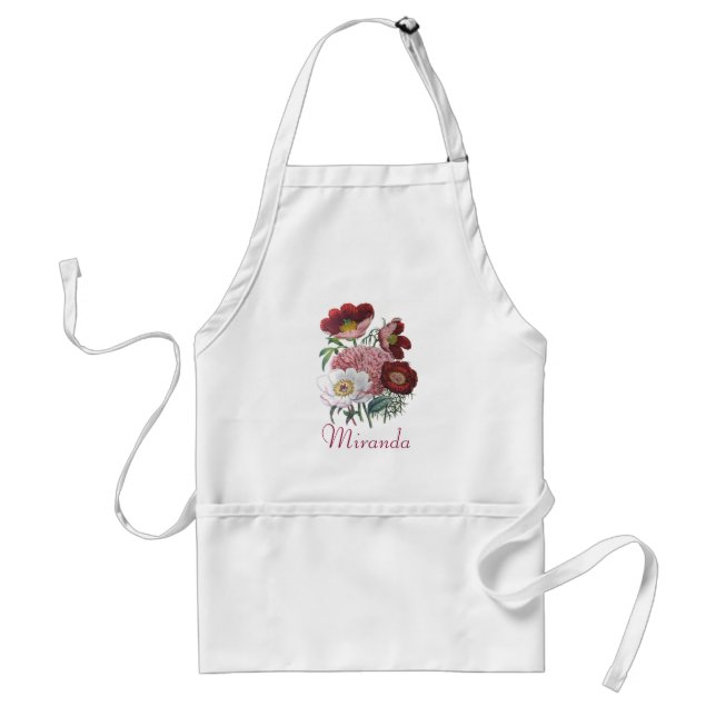 Avental Peonies personalizados Apron (Frente)
