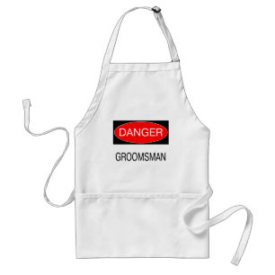 Avental Perigo - Padrinho Camisa Engraçada de Casamento Ca