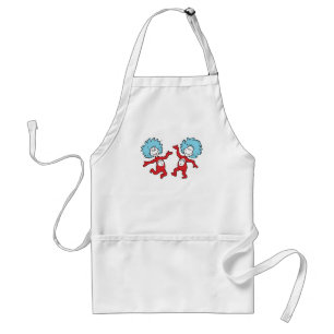 Avental Personagem Coisa 1 e Coisa 2 do Dr. Seuss