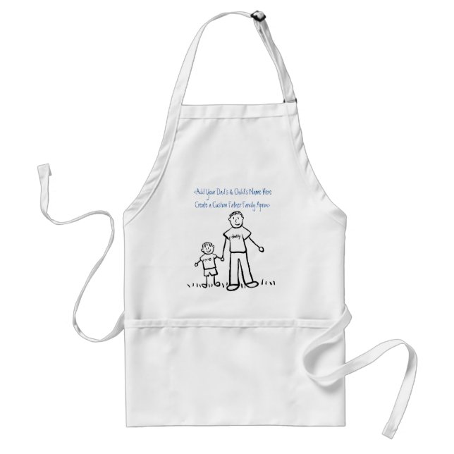 Avental Personagem da Família Pai e Filho - Apron de Arte  (Frente)
