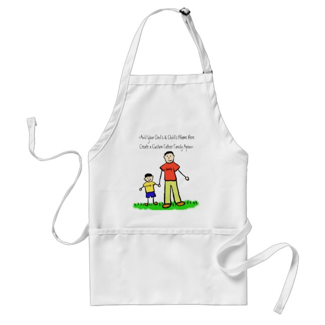 Avental Personagem da Família Pai e Filho - Apron de Arte  (Frente)
