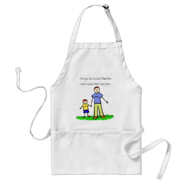 Avental Personagem da Família Pai e Filho - Apron de Arte  (Frente)