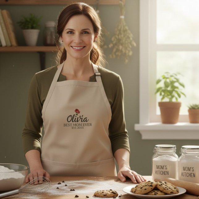 Avental Personalized apron Oven apron Gift for mom baker  (Criador carregado)