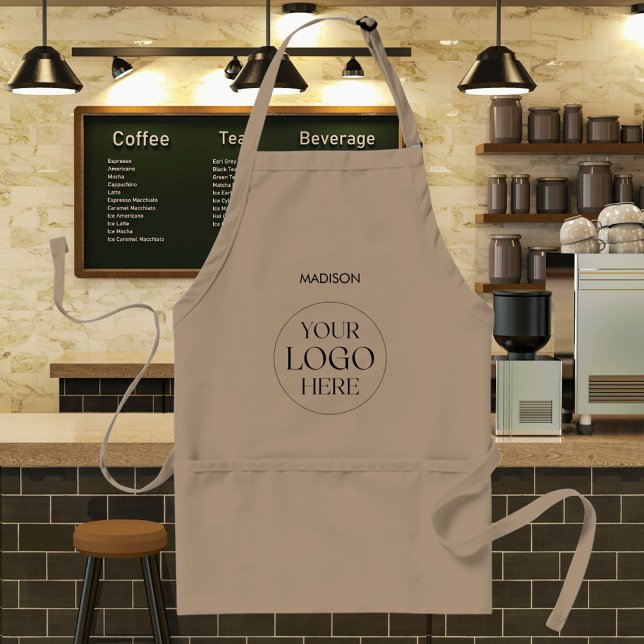 Avental Personalized Name Custom Food Business Logo Simple (Criador carregado)
