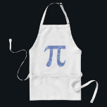 Avental Pi Apron Blue on White Circle Design<br><div class="desc">This cool,  yet geeky,  apron displays the pi symbol as a blue letter decorated with circles. See my store for t-shirts and other pi items.</div>