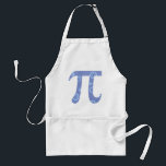 Avental Pi Apron Blue on White Circle Design<br><div class="desc">This cool,  yet geeky,  apron displays the pi symbol as a blue letter decorated with circles. See my store for t-shirts and other pi items.</div>