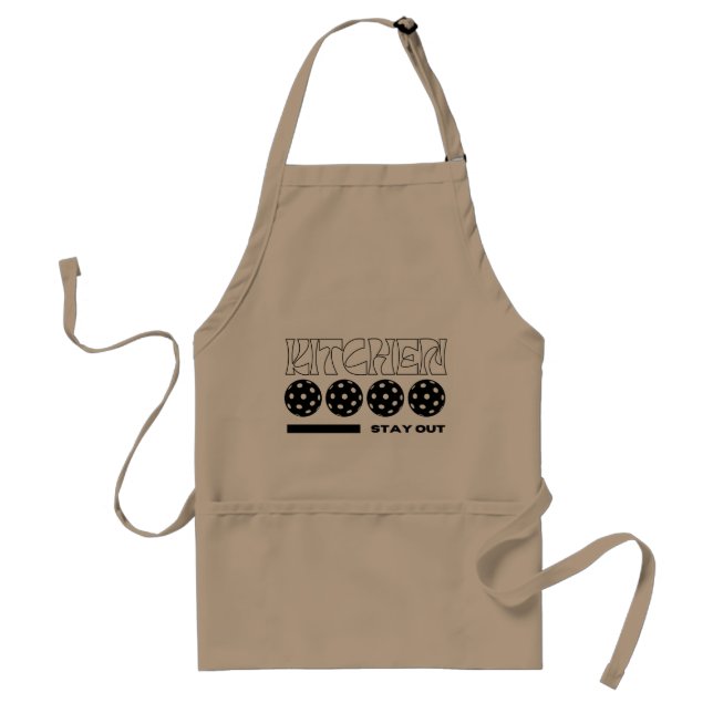 Avental Pickleball Lover Apron: Fique fora da cozinha (Frente)