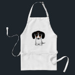 Avental Piebald Dachshund Cute Puppy Dog Adulto Apron<br><div class="desc">Um avental de CHURRASCO divertido para amantes de Piebald Dachshund. Doxie preto, bronzeado e branco. Visite o Doodle World de Jenn para obter ainda mais acessórios para casa e escritório com este cachorro engraçado e mais designs originais de cachorros-engraçados.</div>