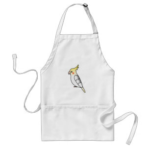 Avental Pied Cartoon Cockatiel Parrot Bird