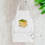 Avental Pilha de Livros Sobre Arte e Leitura<br><div class="desc">Cook, assar ou artesanato em estilo com este avental com uma ilustração colorida de livros. Perfeito para amantes de livros, professores, bibliotecários e entusiastas literários, este design único adiciona um toque divertido e de broche à sua cozinha ou espaço criativo. Produzido a partir de tecidos duráveis com precintas ajustáveis, ele...</div>
