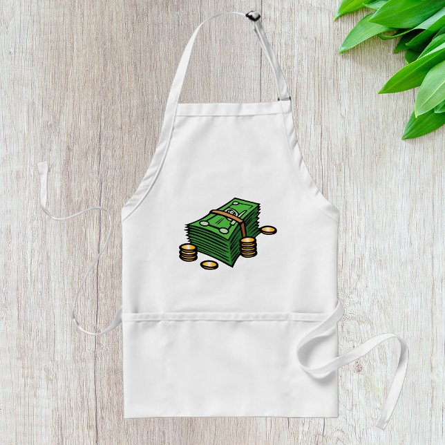 Avental Pilha de numerário com moeda (Criador carregado)