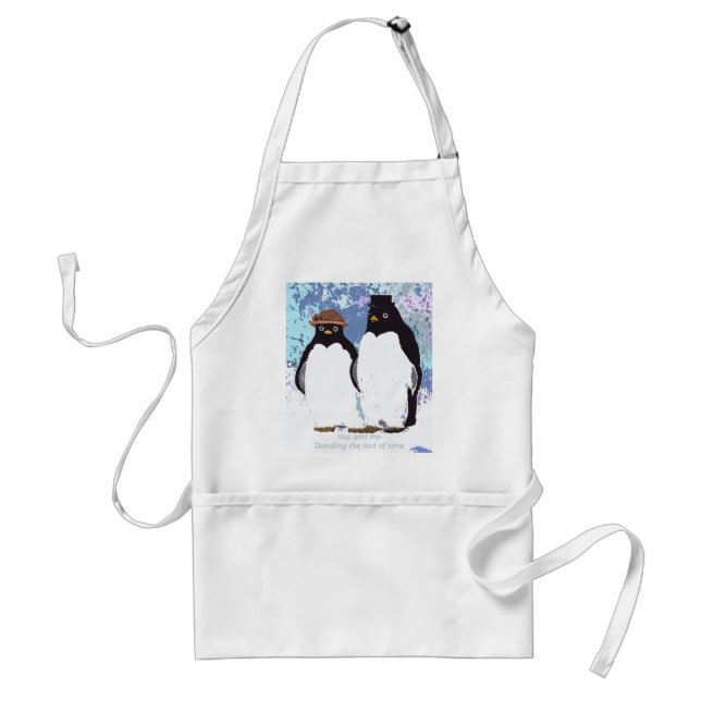 Avental Pinguins, eu e você, parando o teste do tempo (Frente)