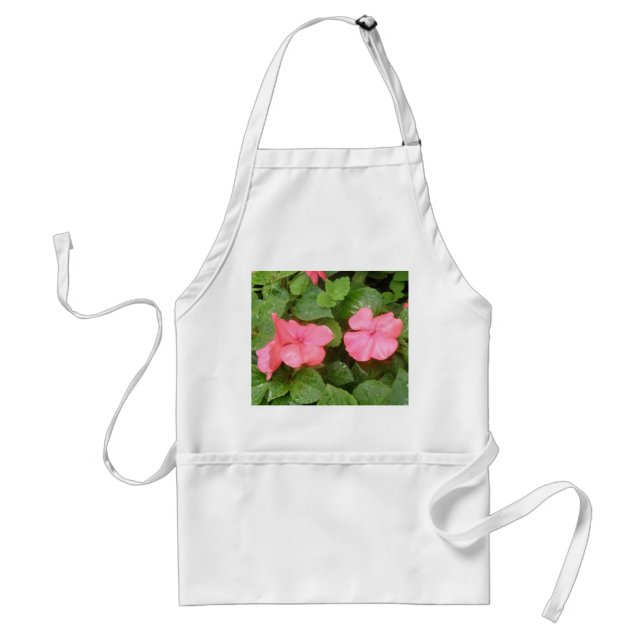Avental Pink Impatiens Flowes Apron (Frente)