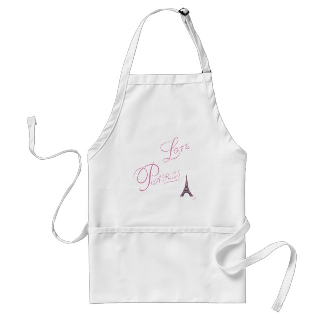 Avental Pink-Love-Paris-Eiffel-Tower-Unique (Frente)