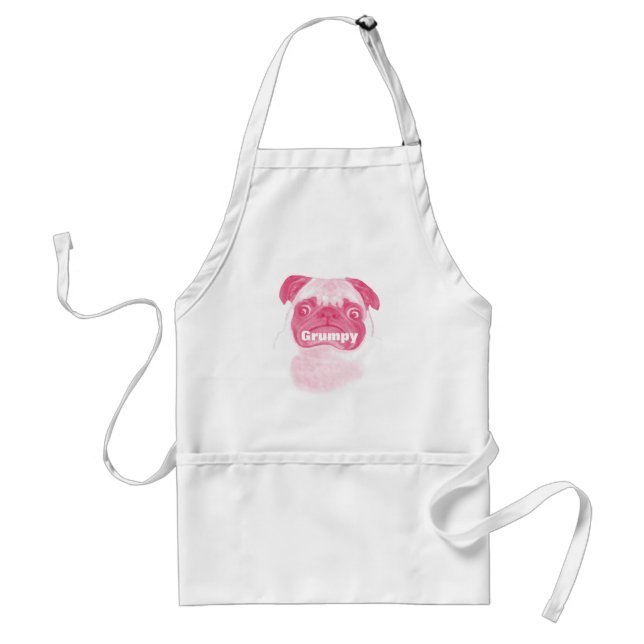Avental PINK Personalizado - Puggy Grumpy (Frente)
