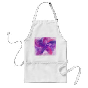 Avental Pintado Abstrato Fantasy Flower Watercolor