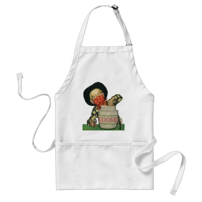 Avental Pistola de Brinquedo de Velho Cowboy Mão na Jarra  (Frente)