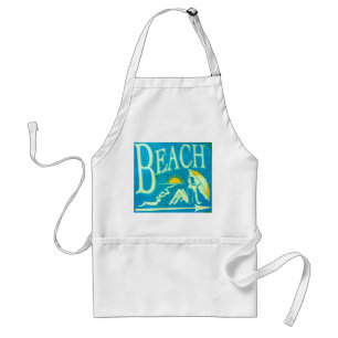 Avental placa apron azul