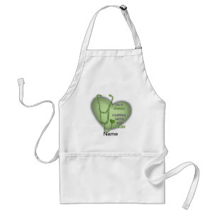 Avental placa de enfermeiro personalizada Enfermeiro Verde