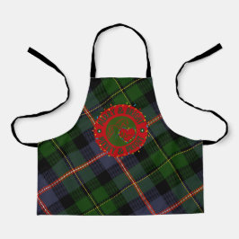 Avental Plaid Merry Christmas& Bright