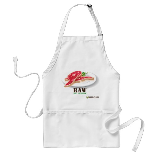 Avental Plano Orgânico De Bife Bruto Apron (Frente)