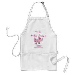 Avental Polka rosa pontilhado