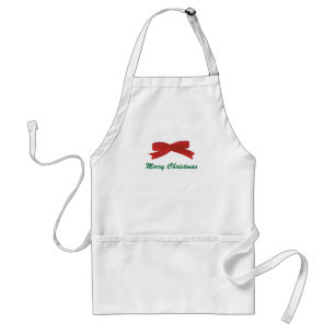 Avental Pombos de Natal de Arco Vermelho pintados