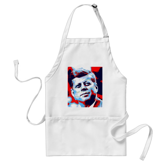 Avental Pop Art JFK John F. Kennedy Red Blue (Frente)