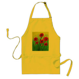 Avental Poppies vermelhos