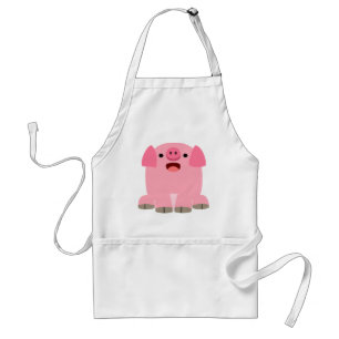 Avental Porco bonito dos desenhos animados de Oinking
