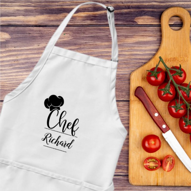 Avental Presente de cozinha personalizada de chef para hom (Criador carregado)