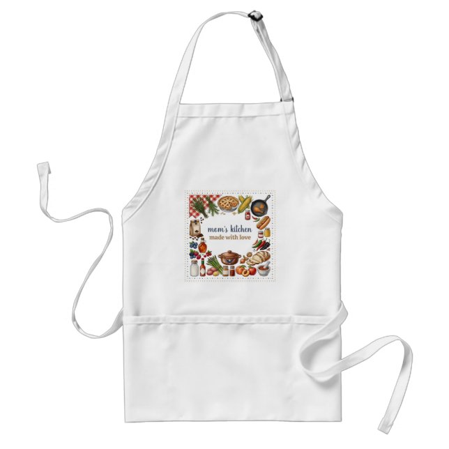 Avental Presente de Design de Comida Caseira Cute Cooking  (Frente)