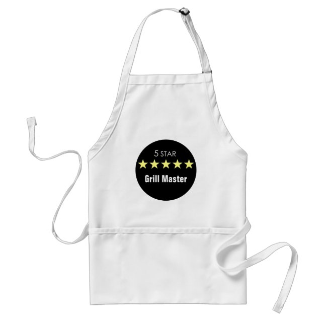 Avental Presente Personalizado Cinco Estrelas Pai Chef Chu (Frente)