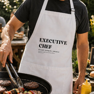 Avental Presente Personalizado de Chef Minimalista Engraça
