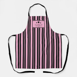 Avental Preto e Rosa Kitchen Master Stars