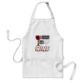 Avental Previsão de fim de semana Nuvem 100% Chance de Vin