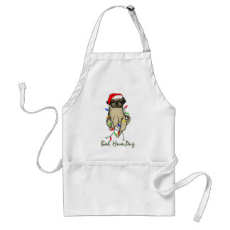 Avental Pug Dog Bah Humpug Feliz Natal